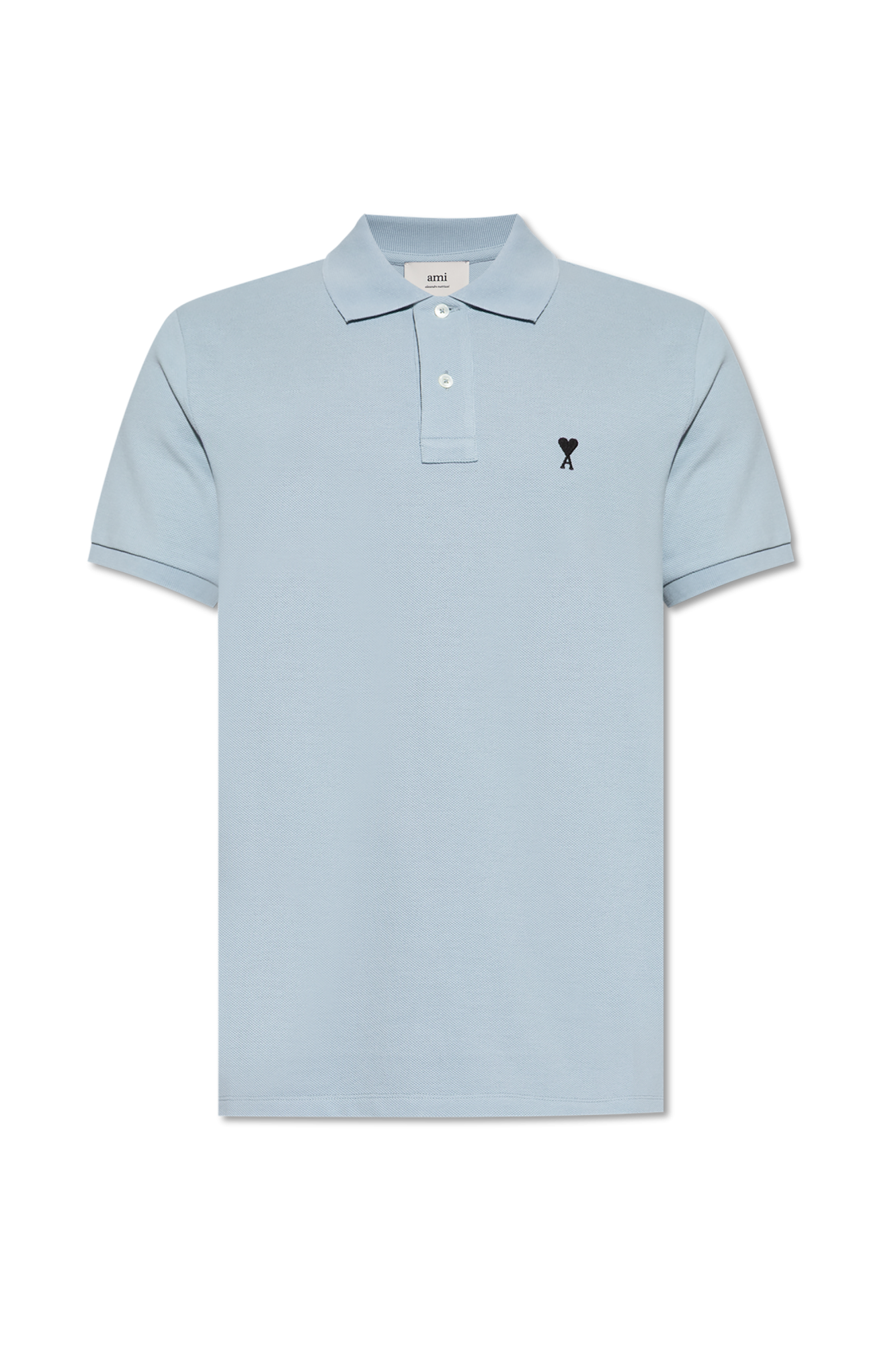 【送料&関税込】Ami Alexandre Mattiussi Blue Polo Shirt With Ami Alexandre Mattiussi Ami Paris Ami Paris De Coeur Cotton